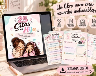 25 Citas con mi Hija | Actividades  | Libro de Recuerdos Imprimible | PDF Digital