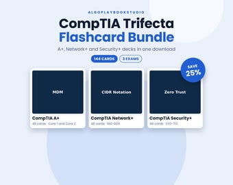 CompTIA Trifecta Flashcard Bundle | A+, Network+ & Security+ (PDF)
