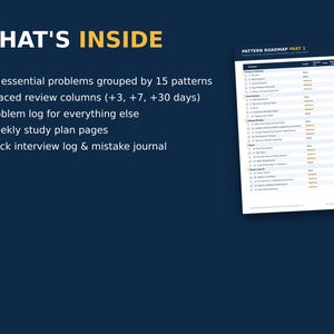Coding Interview Practice Tracker | 75 Problems by Pattern (PDF) image 3