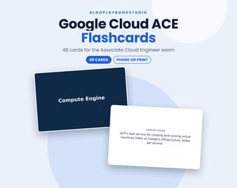Google Cloud ACE Flashcards | 48 Digital Study Cards (PDF)