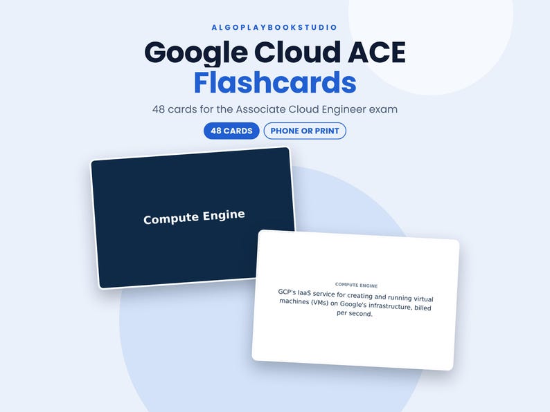 Google Cloud ACE Flashcards | 48 Digital Study Cards | PDF + Interactive image 1