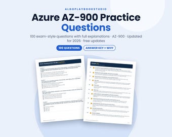 Azure AZ-900 Practice Questions | 100 Exam-Style Questions with Explanations (PDF)