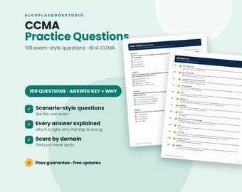 CCMA Practice Questions | 100 Exam-Style Questions With Explanations | Printable PDF Study Guide