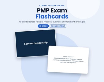 PMP Exam Flashcards | Project Management Prep | 48 Study Cards (PDF)