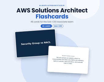 AWS Solutions Architect Associate Flashcards | SAA-C03 Exam Prep (Digital PDF)