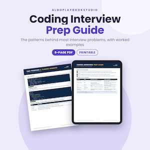 Coding Interview Prep Guide | Data Structures & Algorithms Patterns (PDF) image 1
