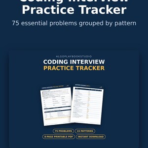 Coding Interview Practice Tracker | 75 Problems by Pattern (PDF) image 4