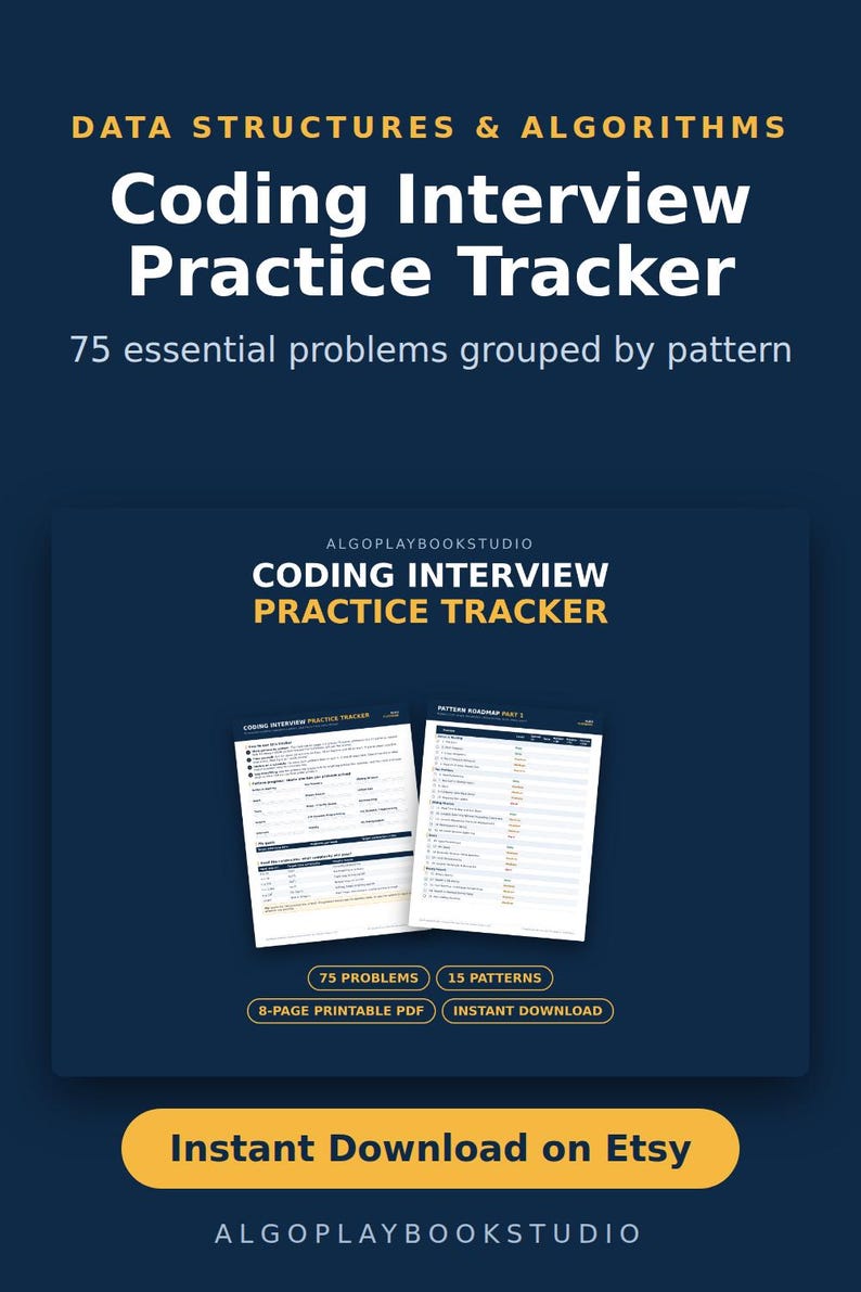 Coding Interview Practice Tracker | 75 Problems by Pattern (PDF) image 4