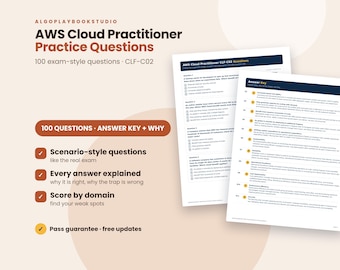 AWS Cloud Practitioner Practice Questions | 100 CLF-C02 Exam-Style Questions (PDF)
