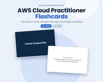 AWS Cloud Practitioner Flashcards (CLF-C02) | 48 Digital Study Cards (PDF)