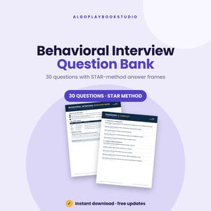Behavioral Interview Questions | 50 Questions + STAR Method Guide (PDF)