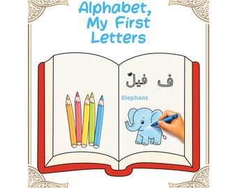 Islamic Coloring Book, Quranic Arabic Alphabet, Printable PDF for Kids