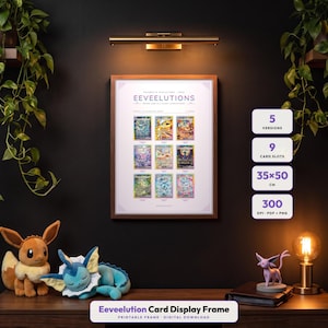Marco para tarjetas de Eeveelution / Evoluciones Prismáticas: 9 ilustraciones especiales / Marco imprimible para tarjetas Pokémon de 35 x 50 cm (descarga digital)