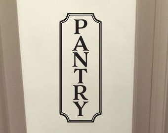 Pantry Vinyl Decal, Kitchen decal, Glass  Door Decal, vinyl lettering, Rectangle Border Frame sign, wall sticker, vinyl decal HH2180