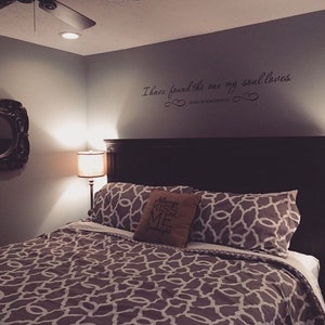 I have found the one my soul loves, Song of Solomon 3:4, Scripture Wall Vinyl Bible Verse master bedroom sticker romantic quote SOS3V4-0001 image 5