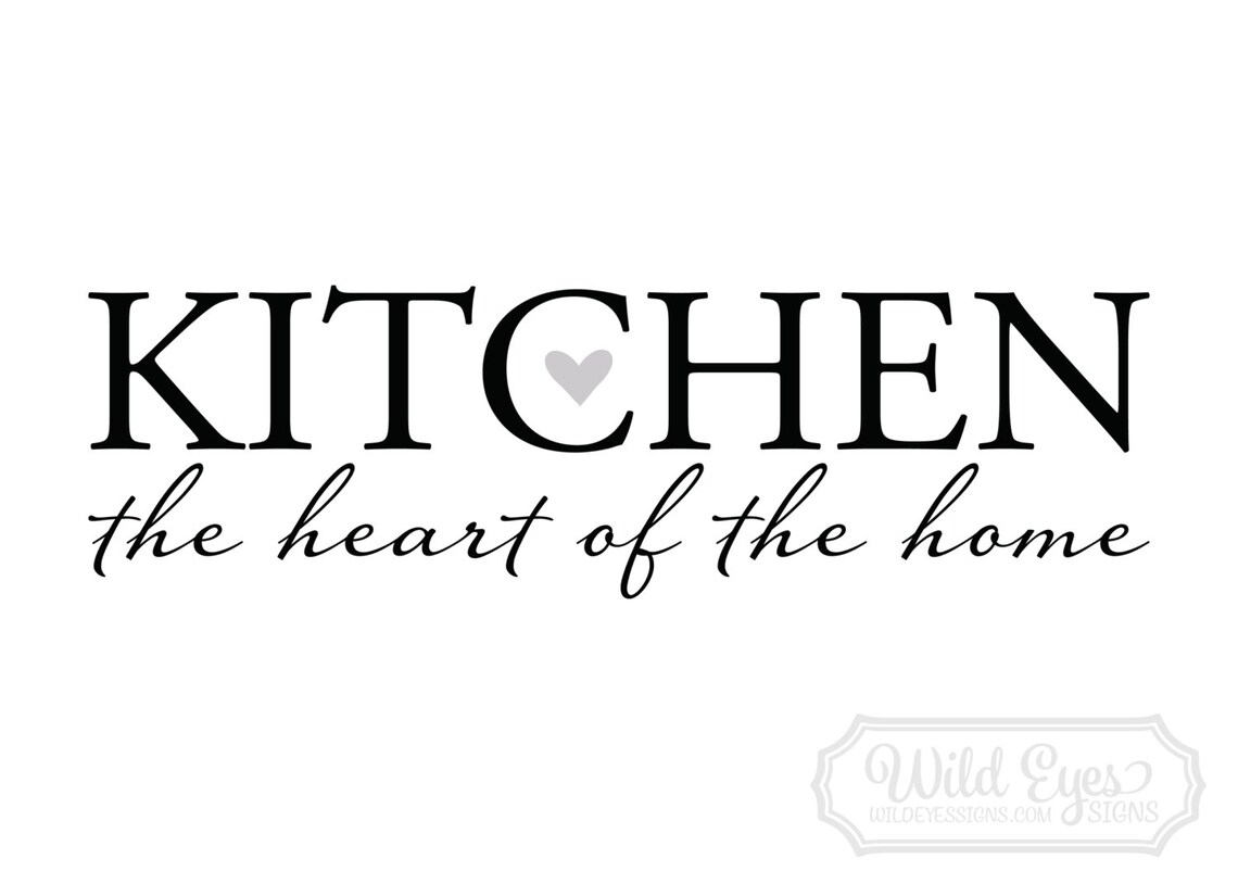 Kitchen the Heart of the Home Wall Art Hallway Foyer Etsy