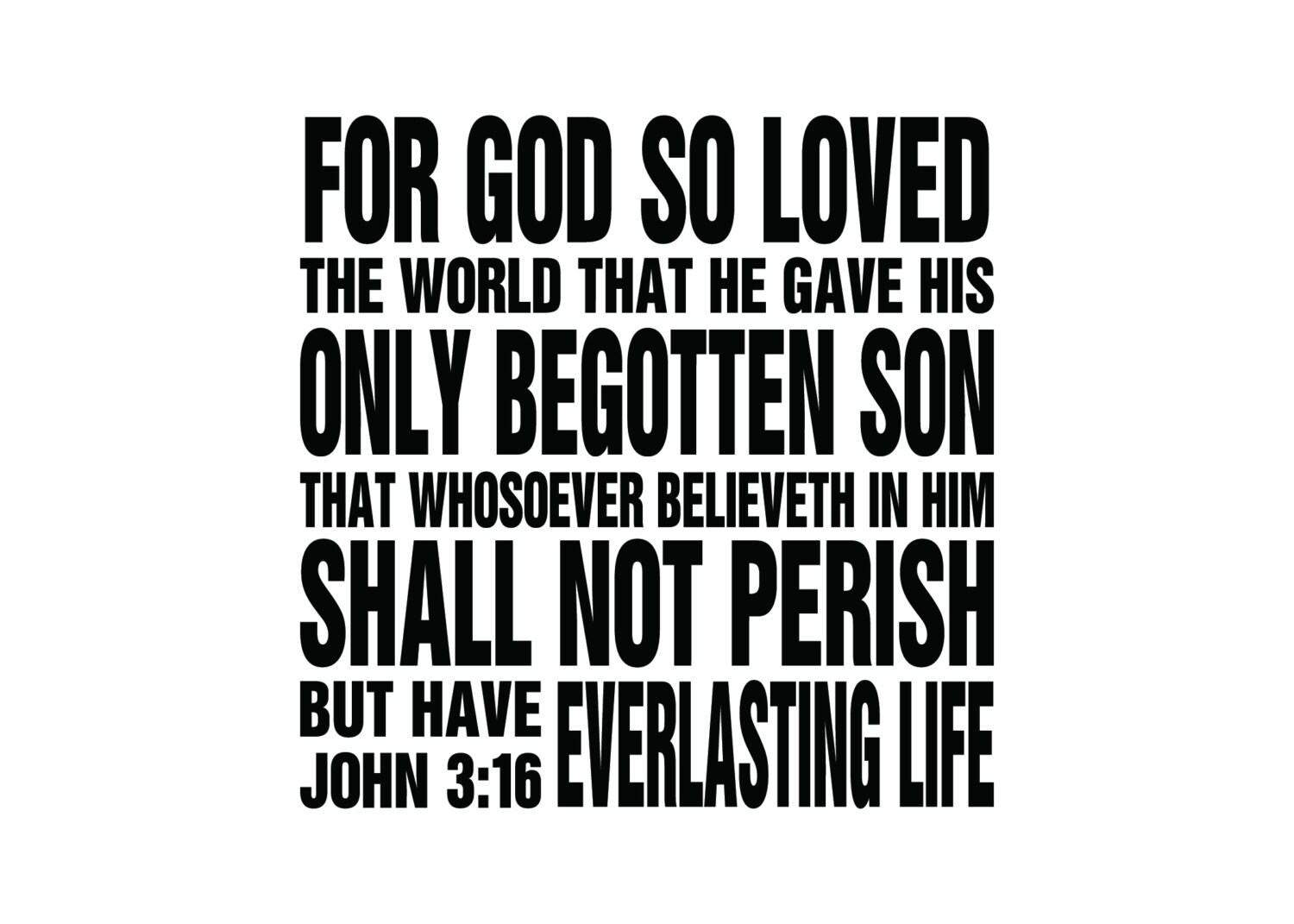 John 3:16 for God so Loved the World That He Gave His Only Begotten Son ...