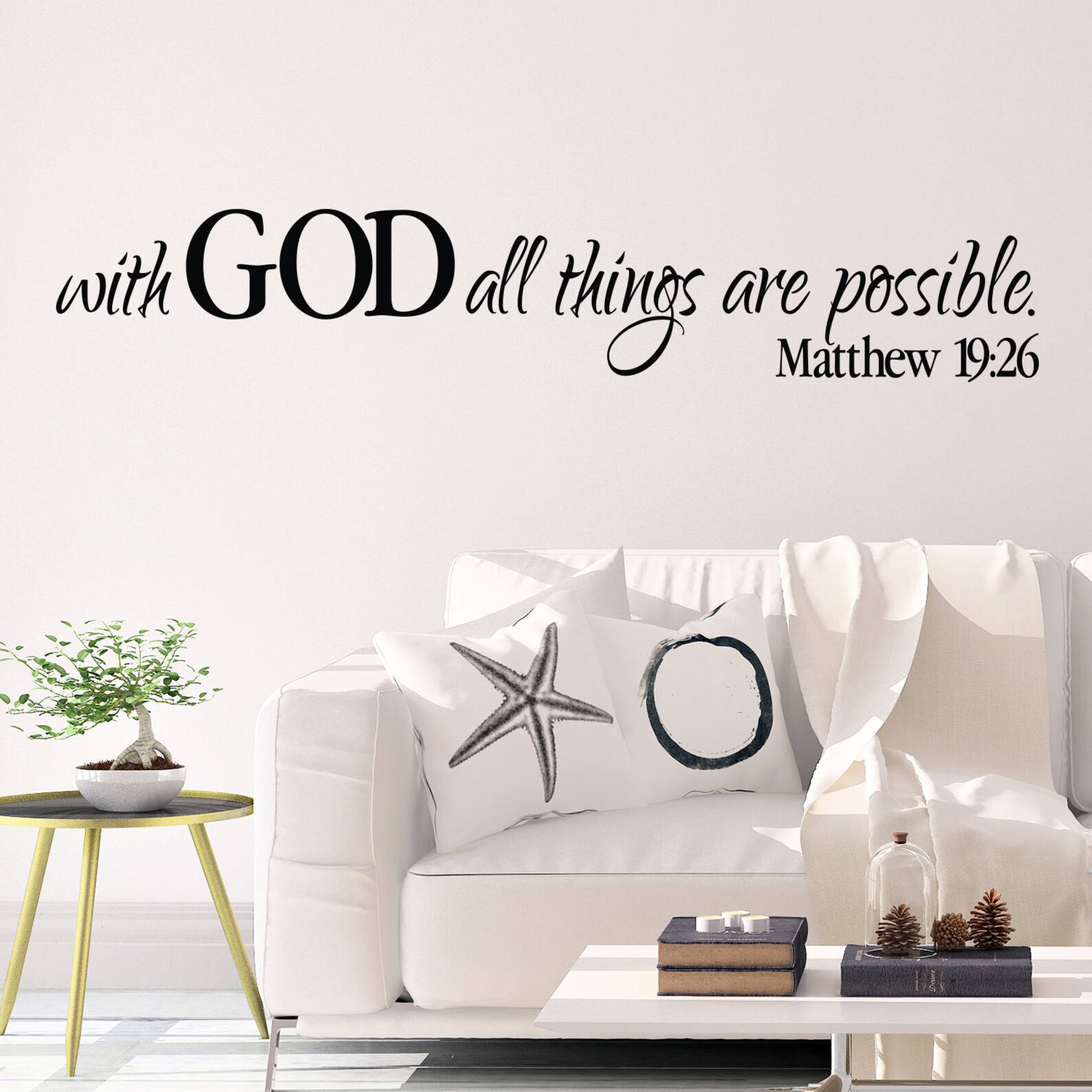Matthew 1926 Wall Decal Scripture Wall Vinyl Bible Verse Etsy