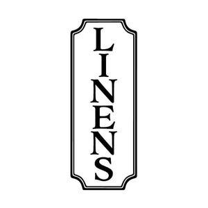 Linens Vinyl Decal, Kitchen Decal, Glass Door Decal, Vinyl Lettering ...