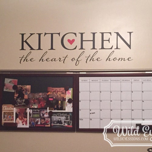 The Kitchen is the Heart of the Home Decal Kitchen Wall Etsy