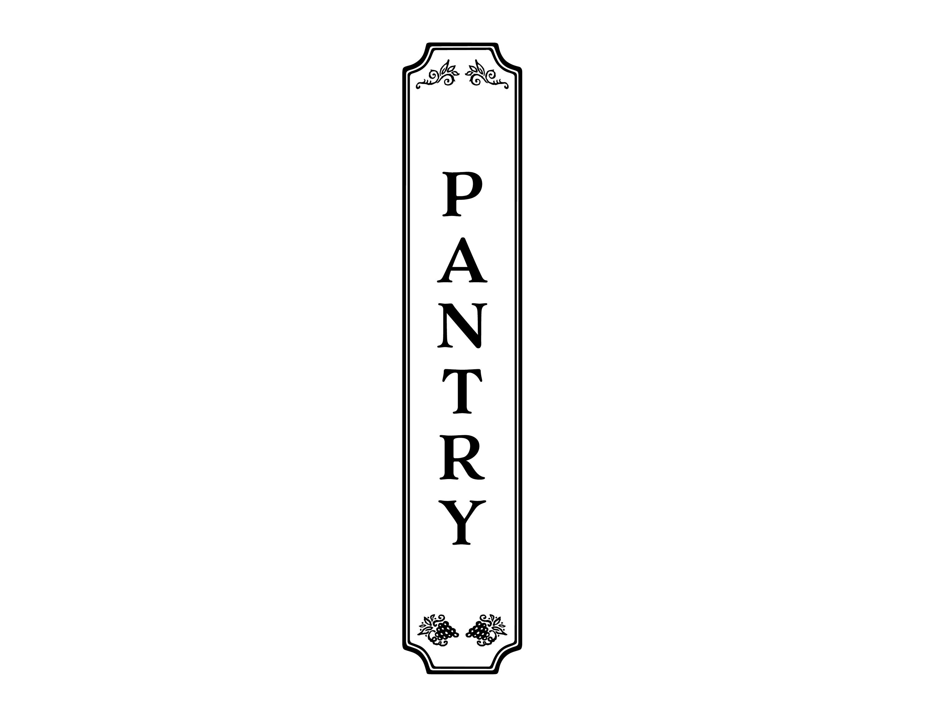 Pantry Vinyl Decal Kitchen Decal Glass Door Decal Vinyl Etsy