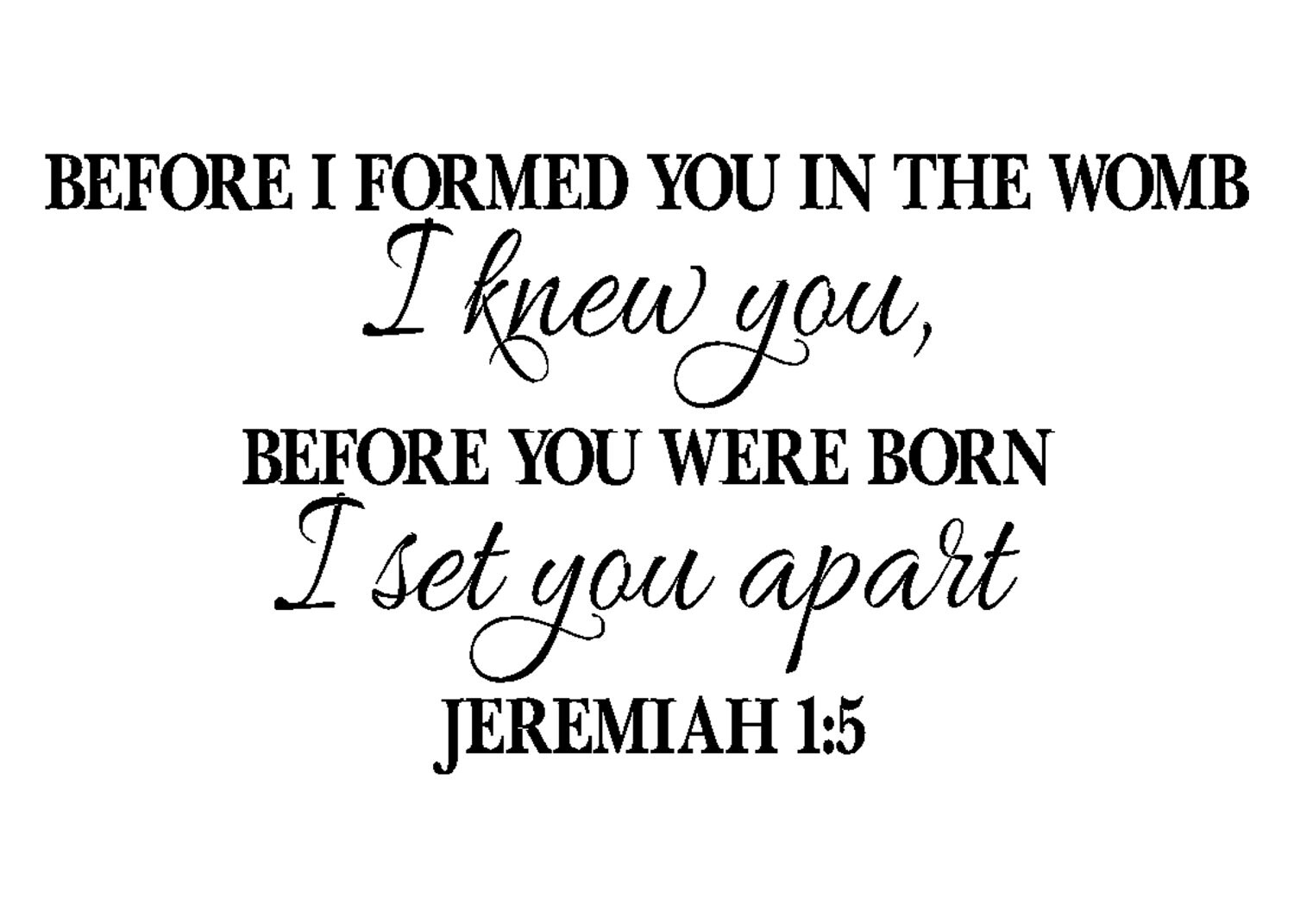 Vinyl Wall Words Scripture Bible Verse Vinyl jeremiah - Etsy