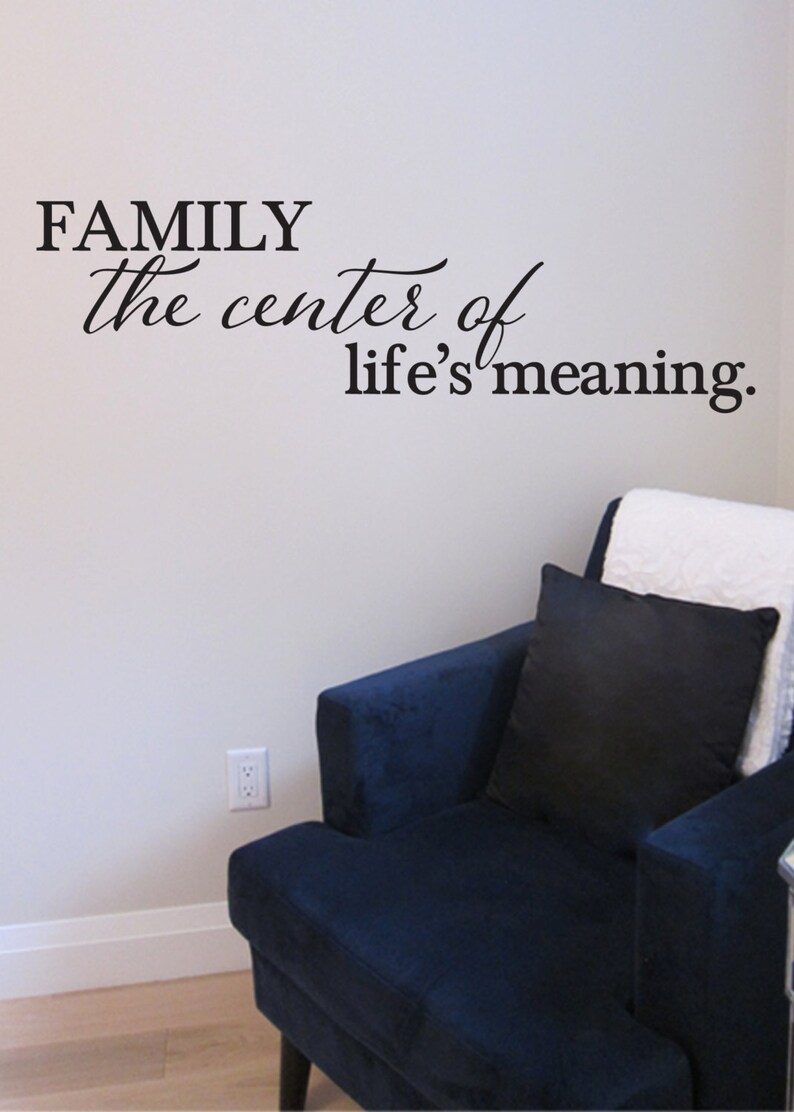 Family the center of life's meaning quote for pictures Etsy