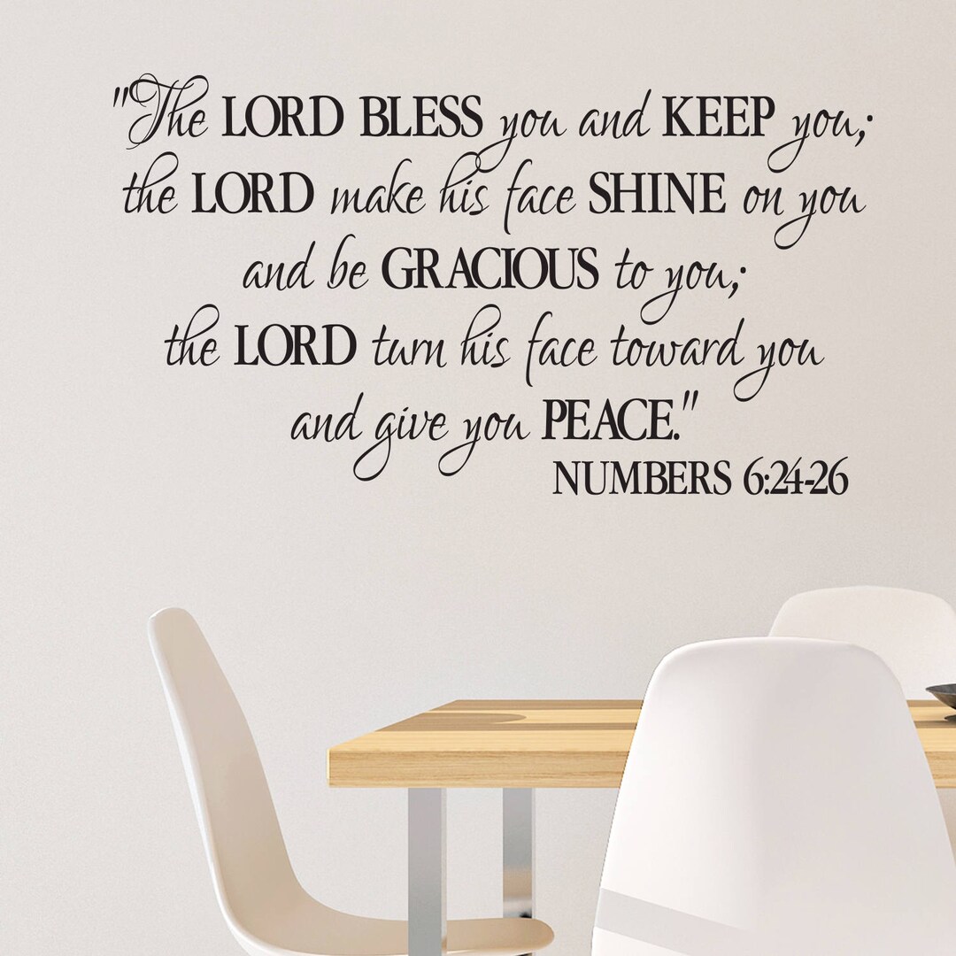 Numbers 6:24-26, The Lord Bless you and Keep you