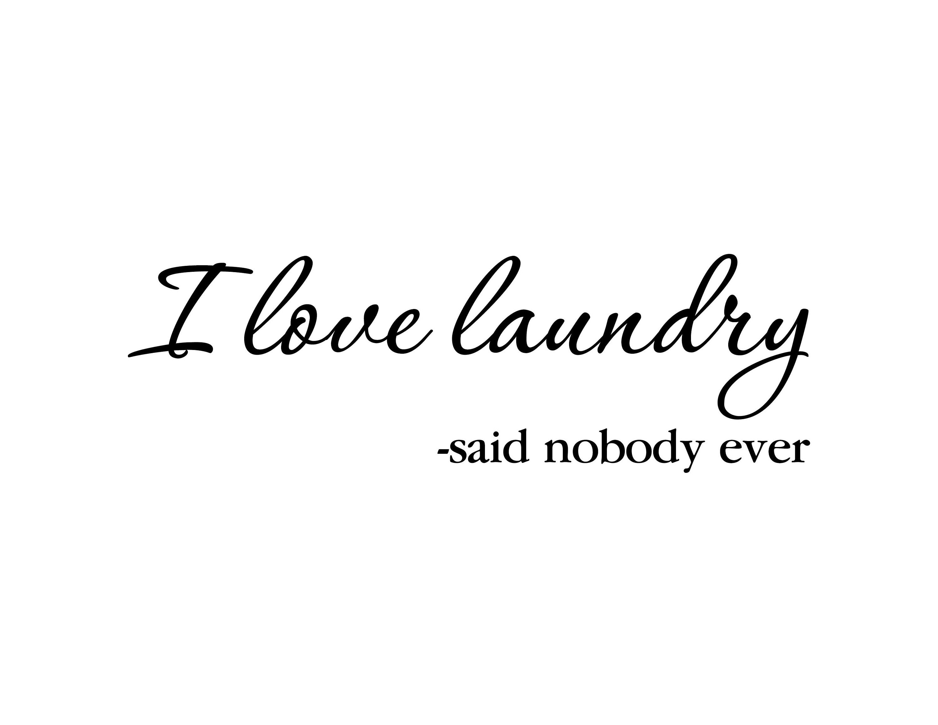 I Love Laundry Said Nobody Ever Laundry Room Decor Laundry Etsy