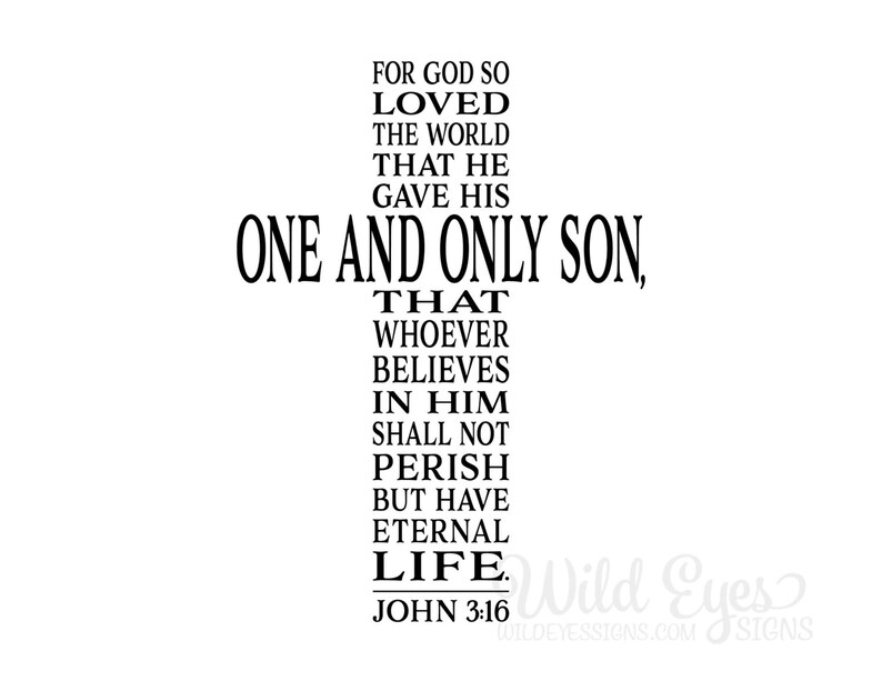 Puede incluir: Texto en blanco y negro sobre un fondo blanco. El texto dice "Porque tanto am&oacute; Dios al mundo, que dio a su Hijo unig&eacute;nito, para que todo aquel que en &eacute;l cree, no se pierda, mas tenga vida eterna. Juan 3:16".