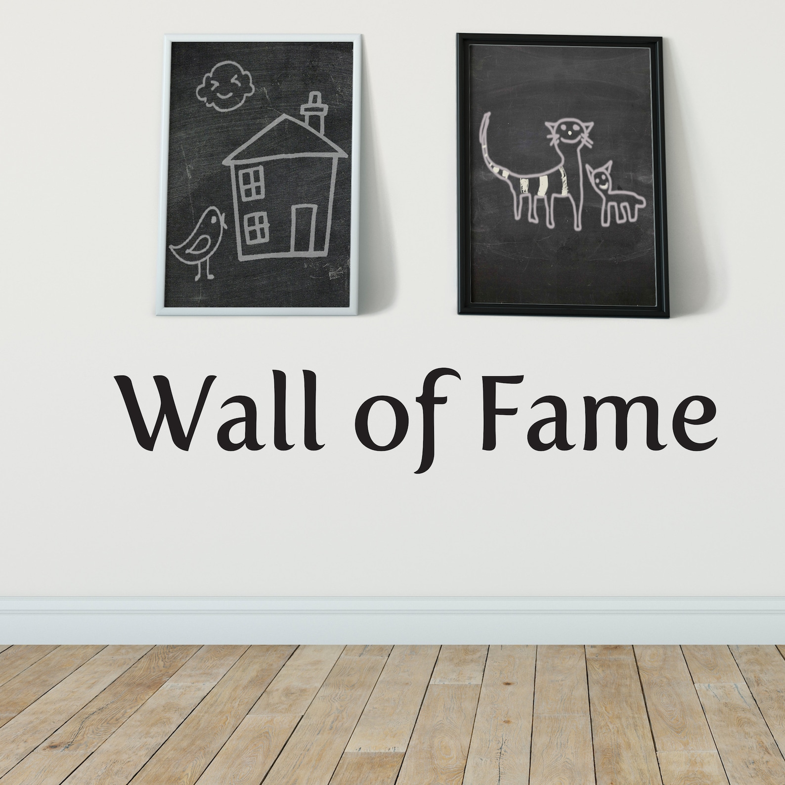 Wall of Fame Removable Vinyl Wall Decal Living Room Decor Etsy