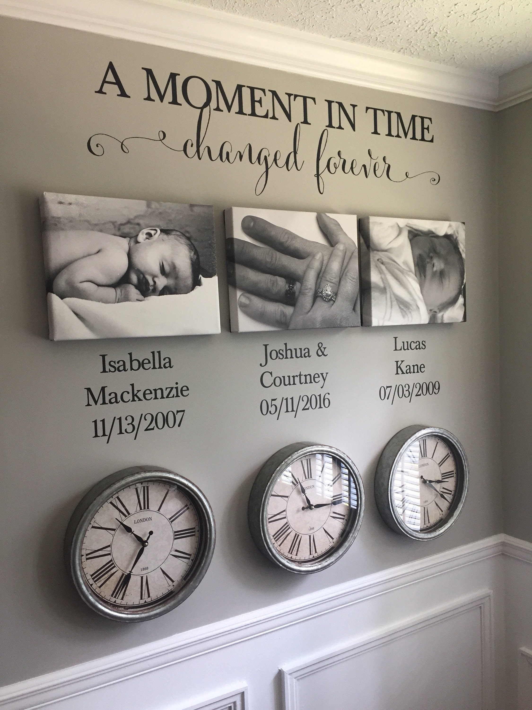 A Moment in Time Forever Photo Wall Vinyl Wall - Etsy