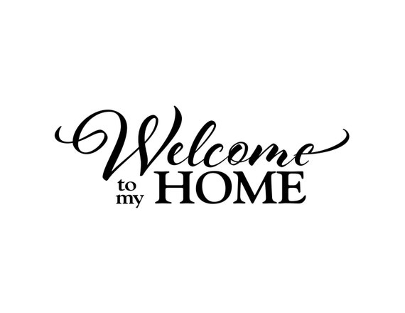 Well Hello And Welcome To My Home Welcome to my home Family photo wall decal Foyer living room | Etsy