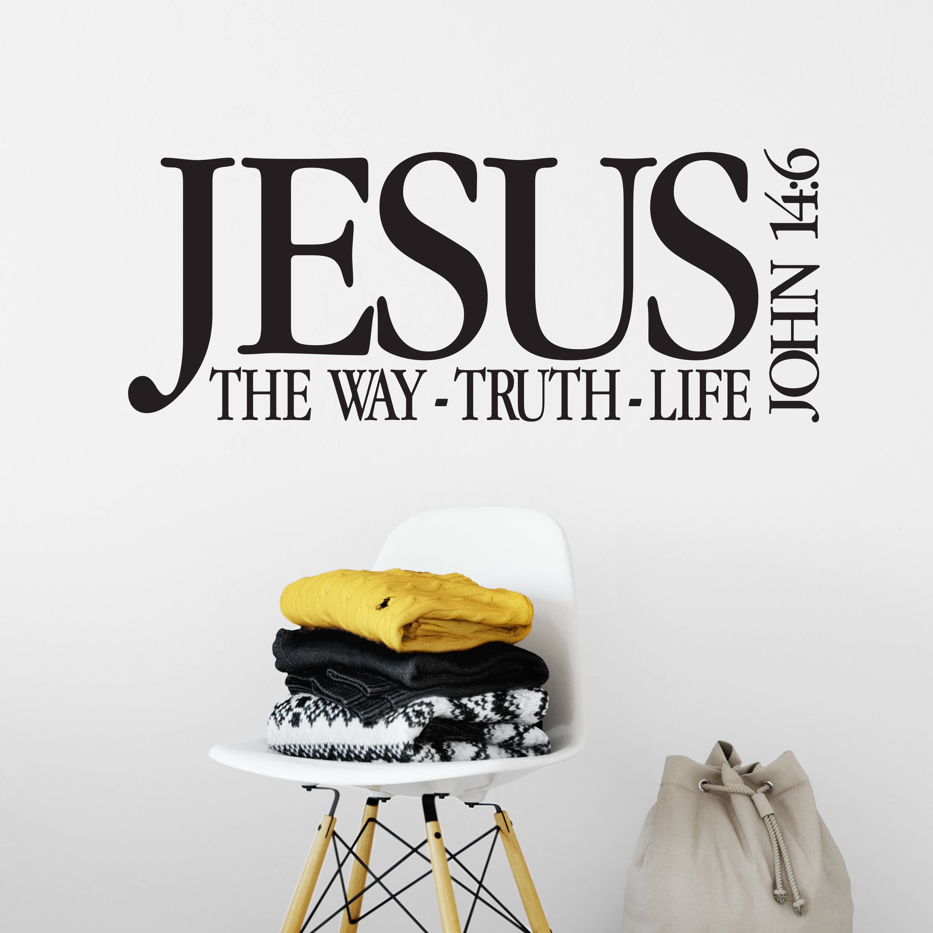 Poster Bíblia Cristã Verse Jesus Way Truth Life