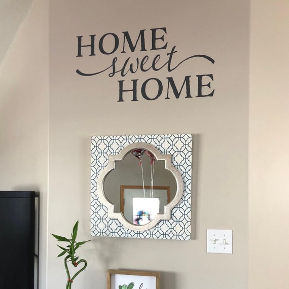 Home Sweet Home Vinyl Wall Art Hallway Foyer Livingroom Decor Etsy Canada