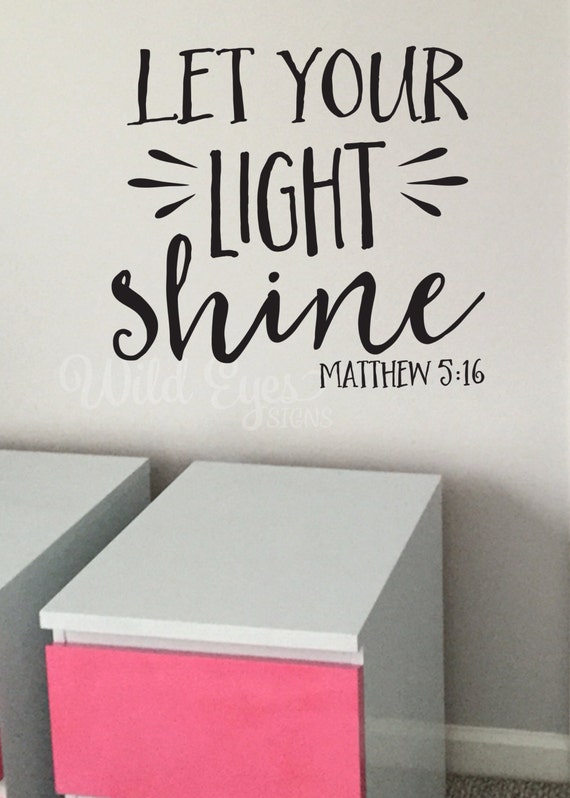 Matthew 5 16 Let Your Light Shine Youth Room Church Decor Etsy