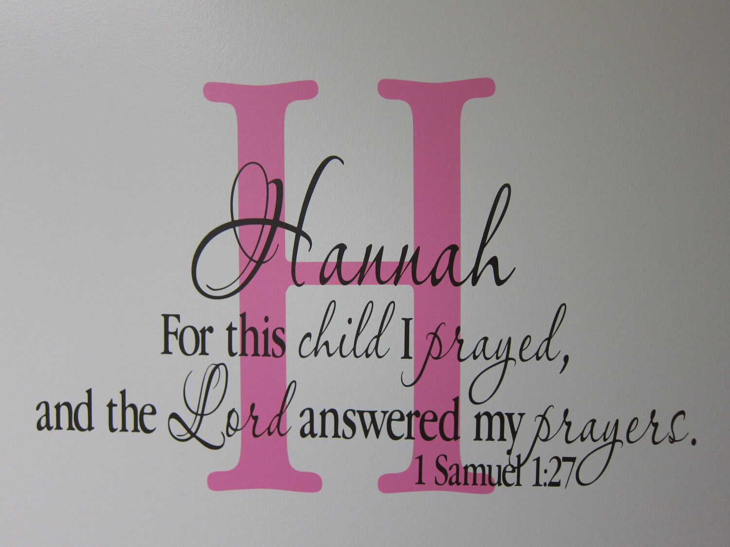 Monogram Personalized scripture bible wall art 1 Samuel 1