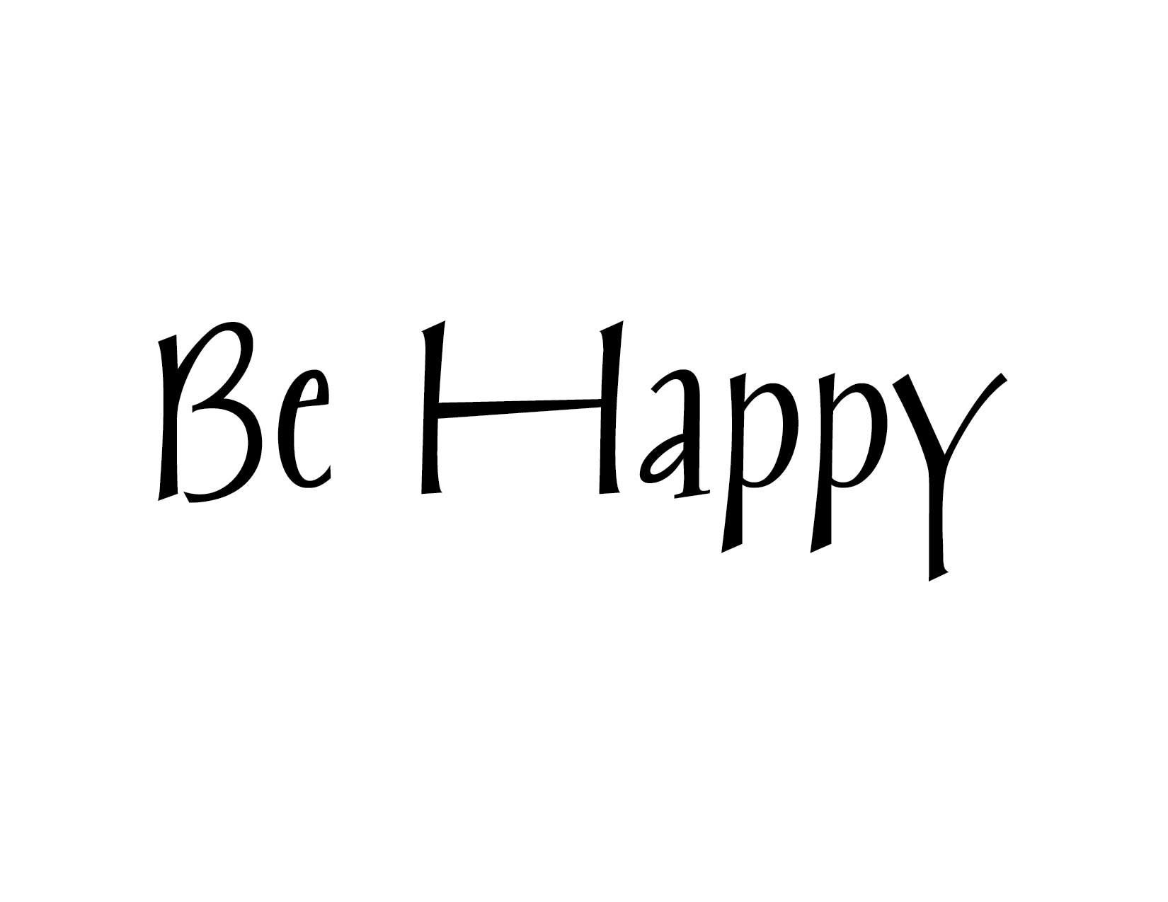 Be Happy, Vinyl Wall Decal, Living Room, Teen Girl, Wall Words