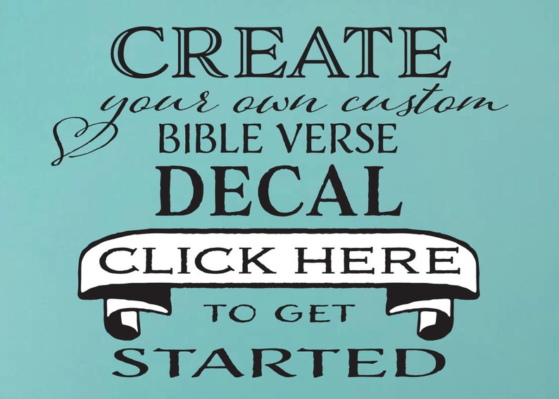 Custom Bible Verse Wall Decals Create Your Own Custom Vinyl Etsy