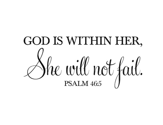 Christian For Her God is WIthin Her She Will Not Fall Psalm 46.5 Addna -  FamsyMall