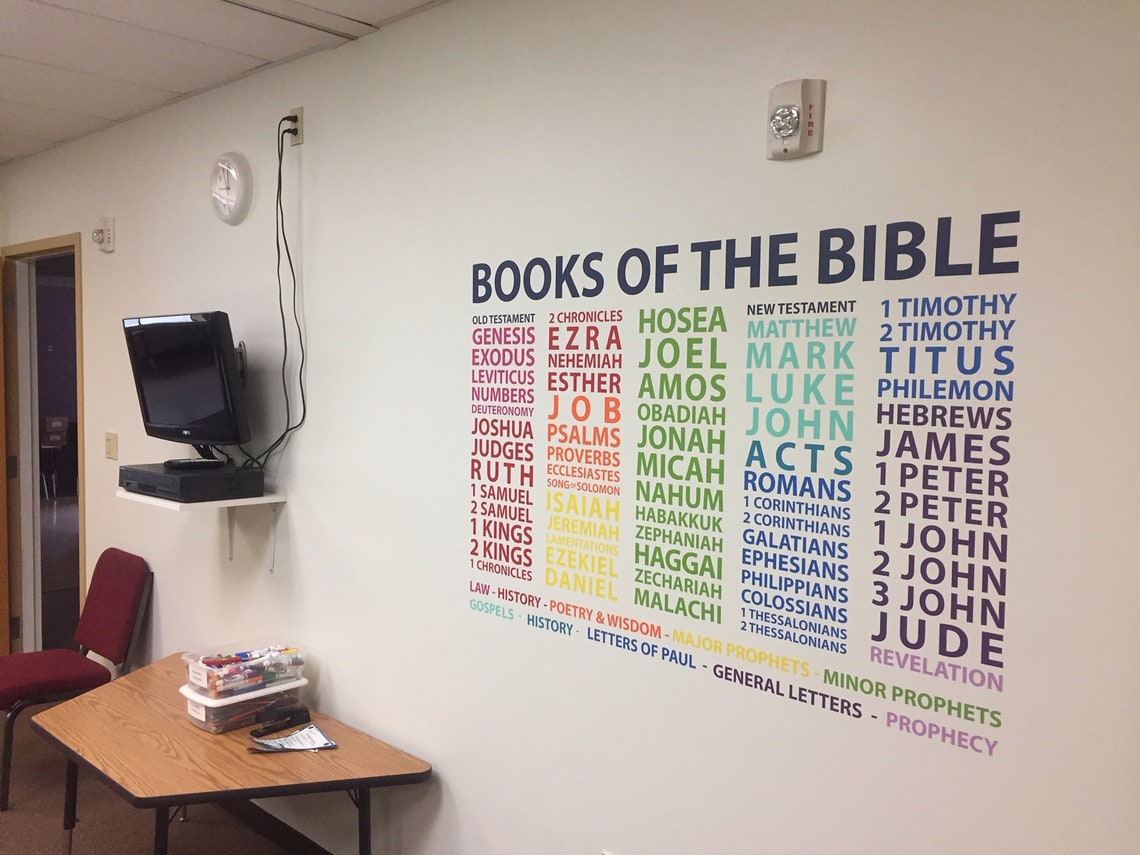 Books of the Bible Wall Decal Youth Room Church - Etsy