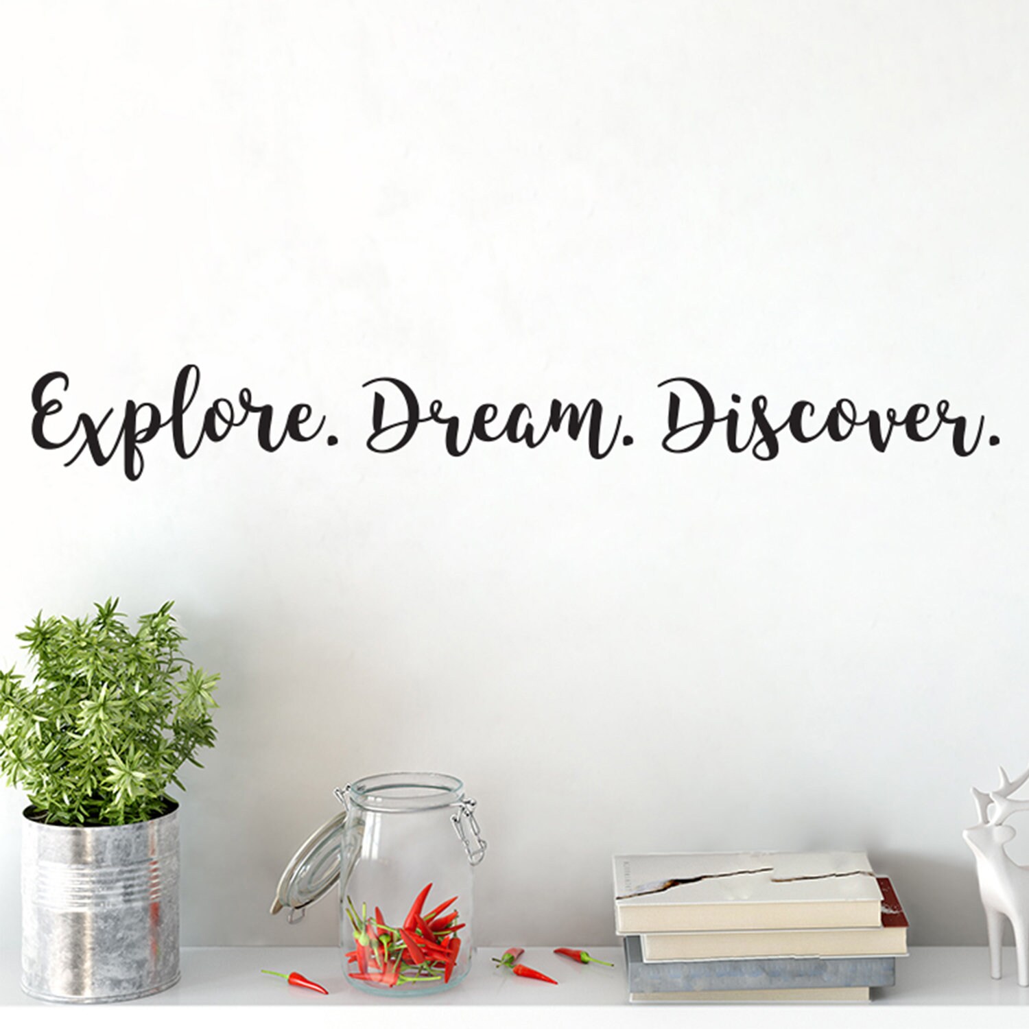 Explore Dream Discover, Vinyl Wall Decal, Living Room, Teen Girl, Wall ...