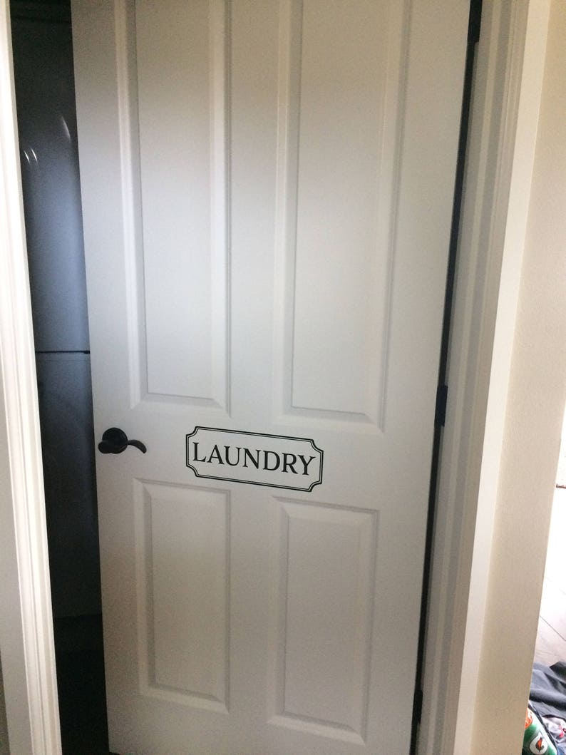 Laundry Vinyl Decal laundry room decal Glass Door Decal Etsy