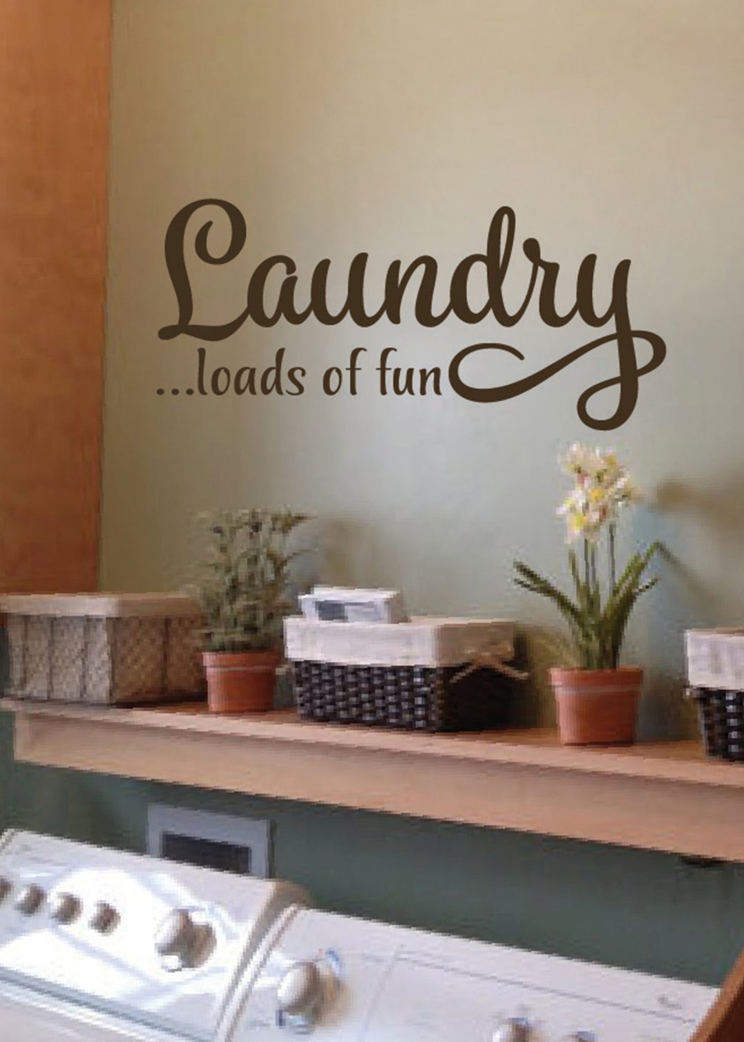 Laundry Loads of Fun, Wall Decal, Vinyl Decal, Laundry Room Decor Sign ...
