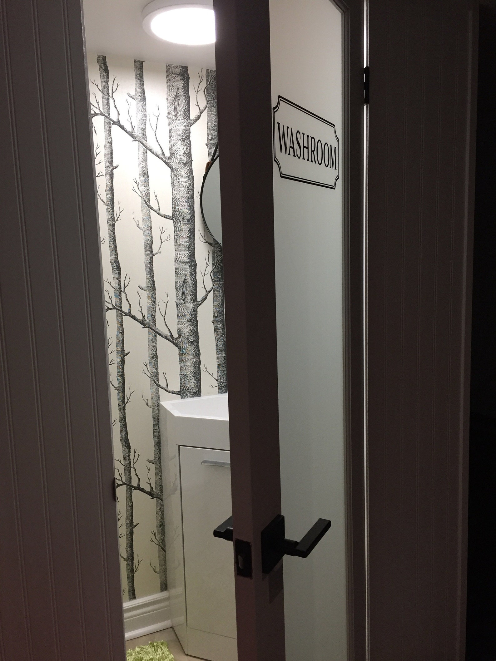 Washroom Vinyl Decal Bathroom Vinyl Decal Glass Door Decal - Etsy