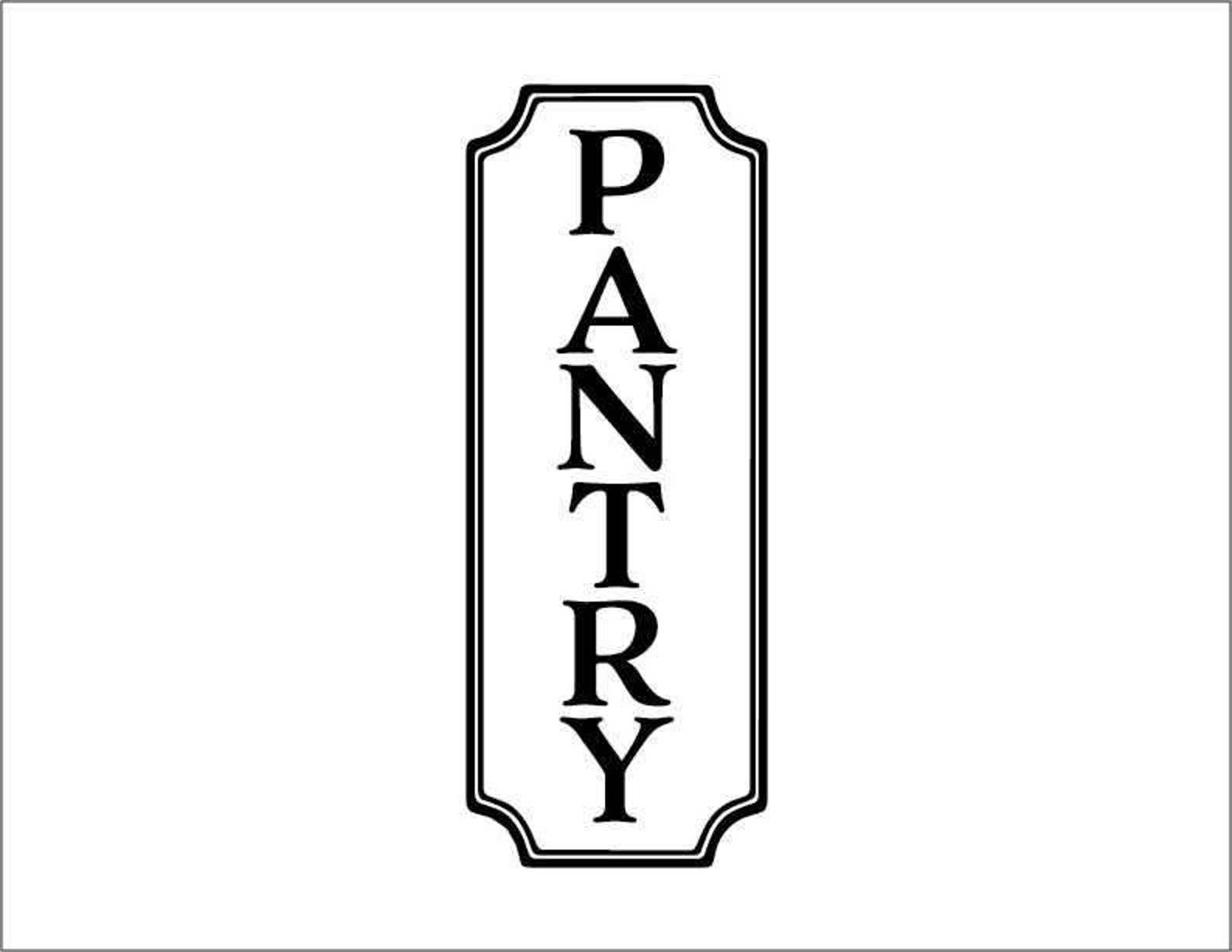 Pantry Vinyl Decal Kitchen Decal Glass Door Decal Vinyl Etsy Canada