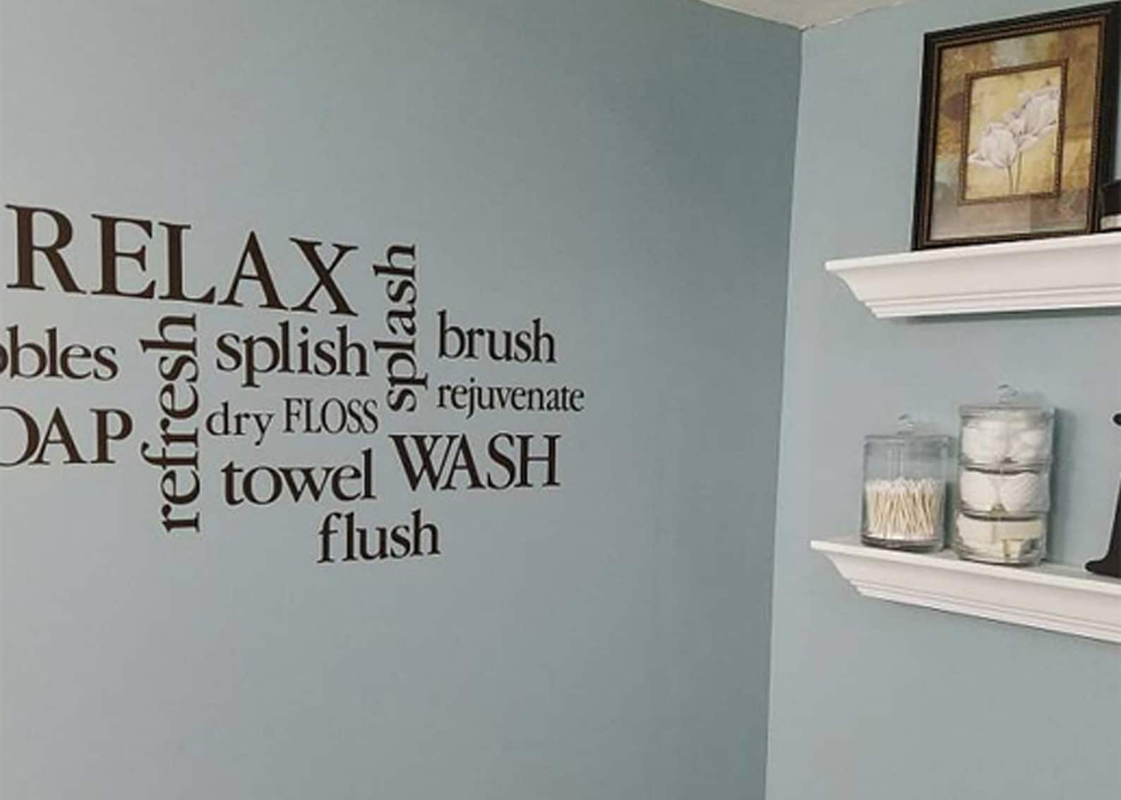 Wall Decal Bathroom decor Sign Bathroom Subway Art | Etsy