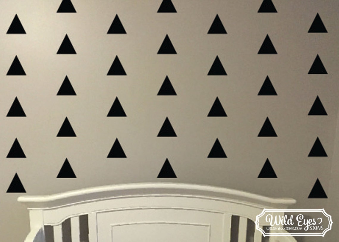 Triangle Wall Decals Vinyl Decals Nursery Toddler Room Geometric Wall ...