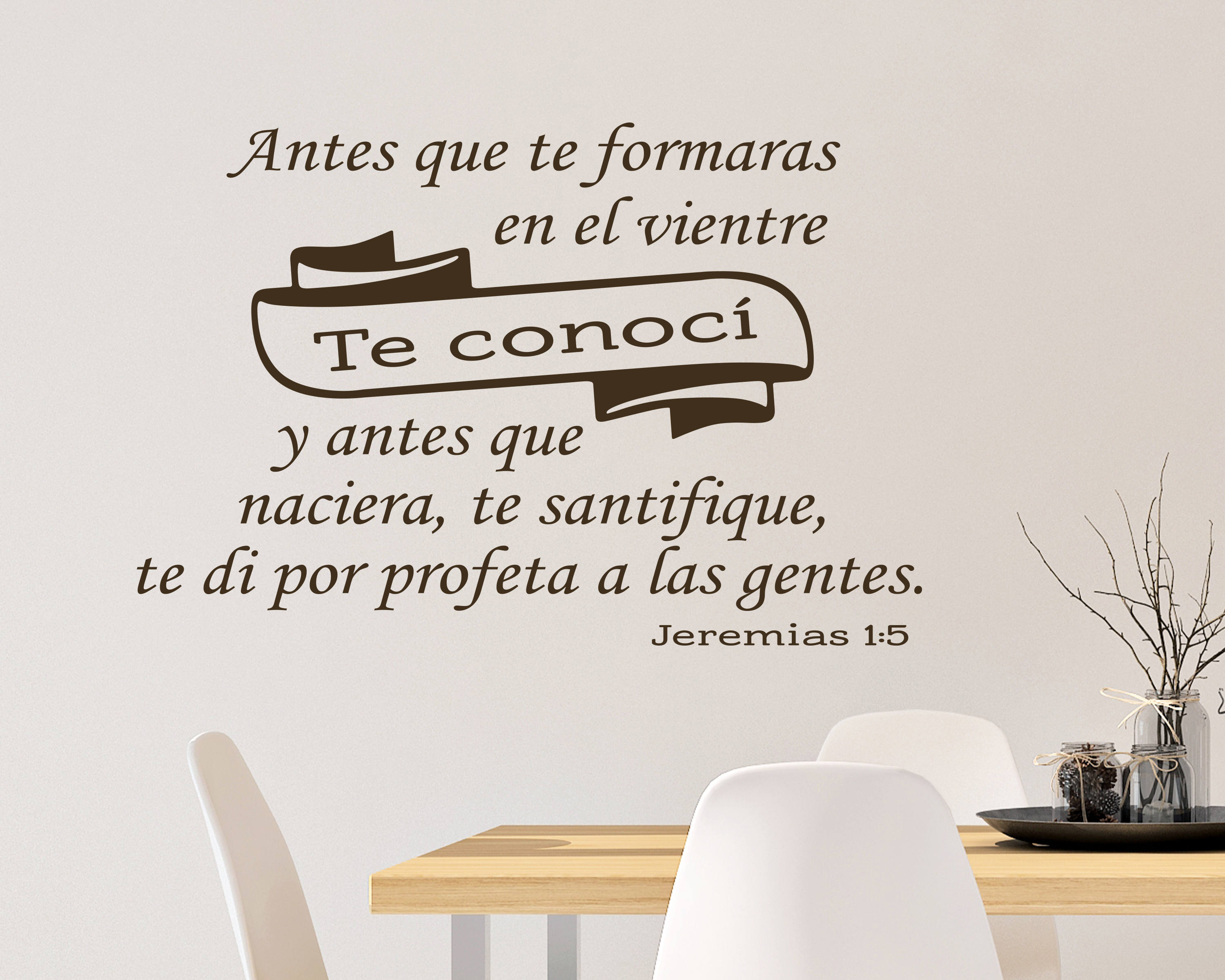 Jeremías 1:5 Antes de formarte en el vientre te conocí Antes - Etsy México