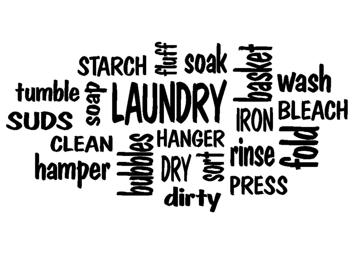 Laundry Laundry Room Decor Laundry Subway Art Wall Decal Etsy